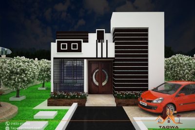 small house exterior design by Taqwa Architect Engineering
